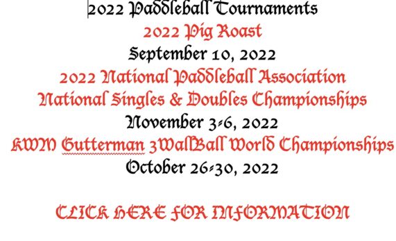 2022 Paddleball Tournaments